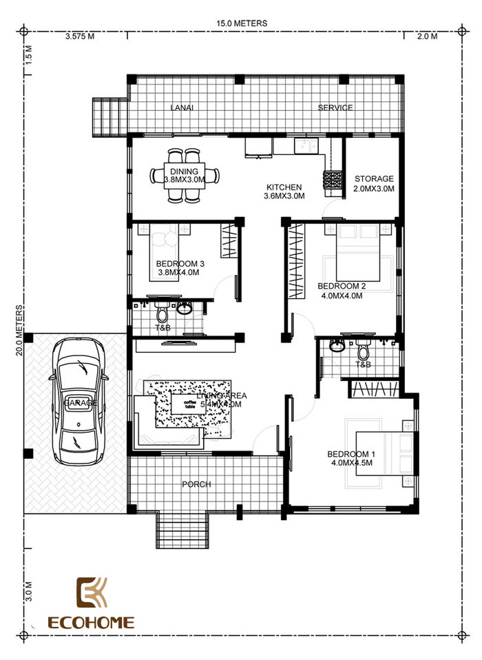 mẫu nhà cấp 4 đẹp ở nông thôn (24)