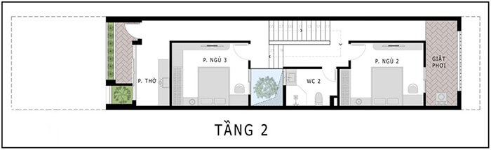 mẫu nhà ống 2 tầng 80m2