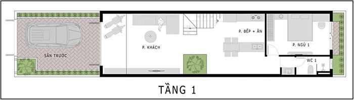 mẫu nhà ống 2 tầng 80m2