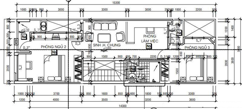 mẫu nhà ống 2 tầng 80m2