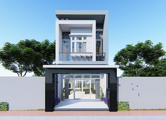 chi phí xây nhà ống 2 tầng 70m2