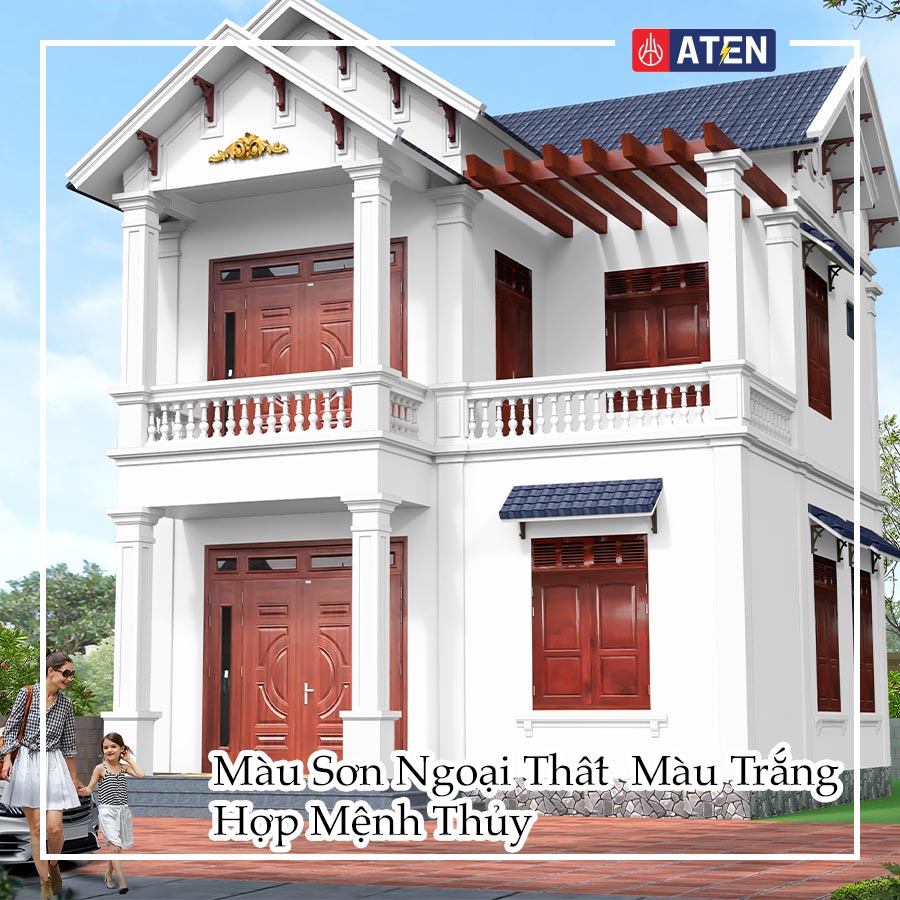 Màu sơn màu trắng hợp mệnh thủy