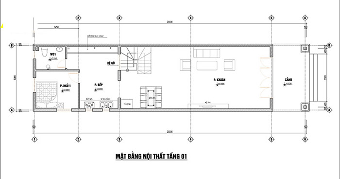 Mẫu thiết kế nhà ống 2 tầng rộng 5m mái thái 2