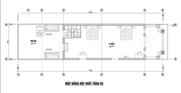 Mẫu thiết kế nhà ống 2 tầng rộng 5m mái thái 3