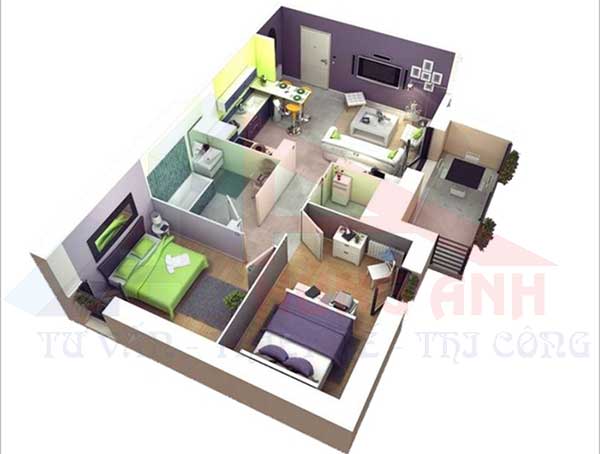 Mẫu thiết kế nhà ống 1 tầng 60m2