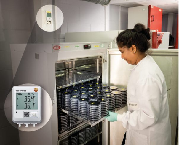 Ứng dụng thực tế của máy đo ghi nhiệt độ, độ ẩm testo Saveris 2 tại phòng thí nghiệm - testoshop