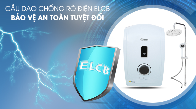 Máy đã được trang bị cầu dao chống giật ELCB 