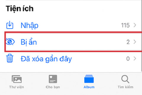 Cách giấu ảnh trên iOS