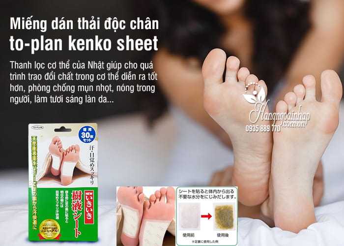 Miếng dán thải độc chân to-plan kenko sheet của Nhật Bản 7