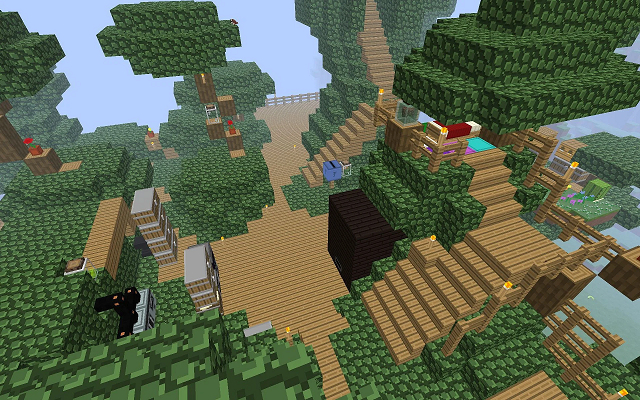 Minecraft Hướng dẫn xây dựng nhà trên cây đơn giản nhất_3