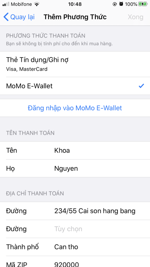 Hướng dẫn thanh toán trên App Store Việt Nam mono 3