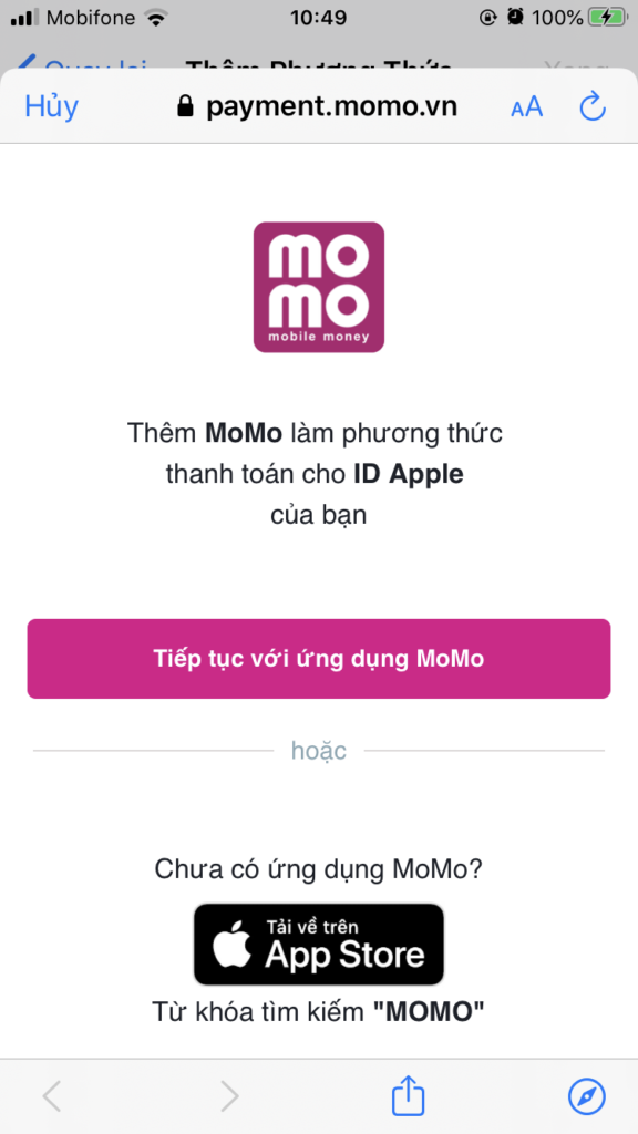 Hướng dẫn thanh toán trên App Store Việt Nam mono 4
