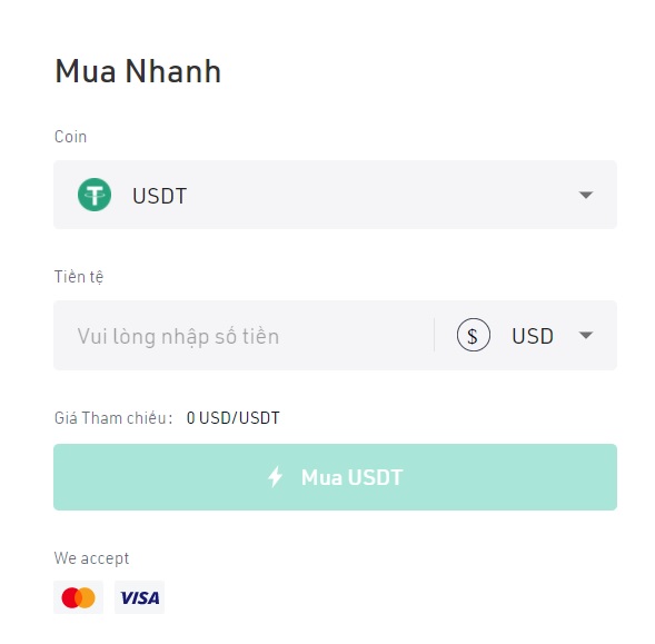 mua nhanh usdt kucoin