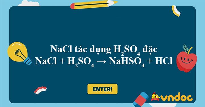 NaCl + H2SO4 → NaHSO4 + HCl - VnDoc.com