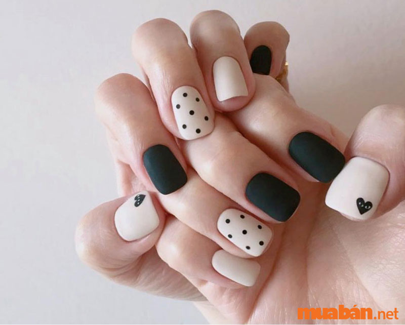 Mẫu nail nhám mờ nhẹ nhàng