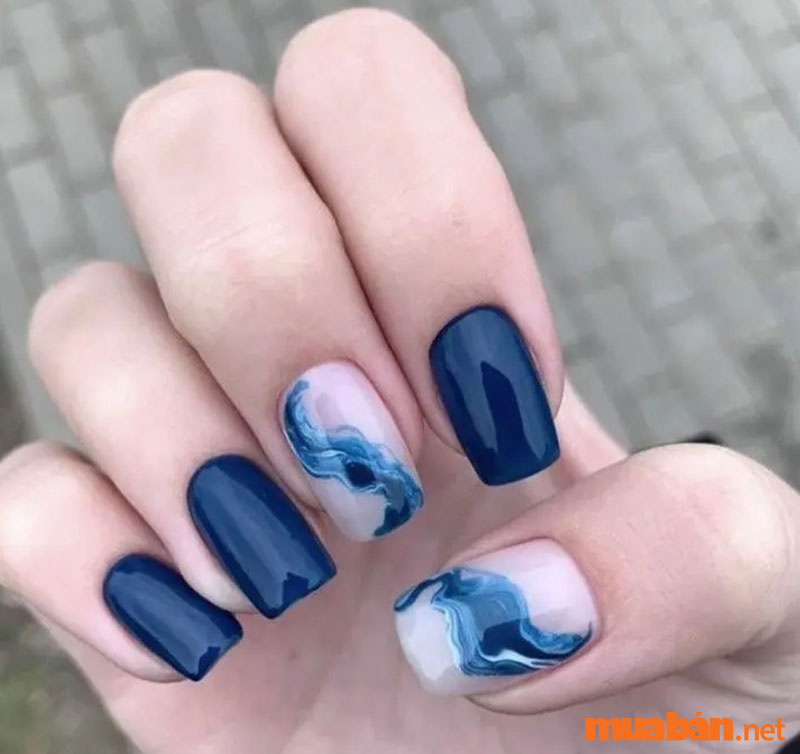 Thiết kế nail vân đá kiểu Hàn bắt mắt