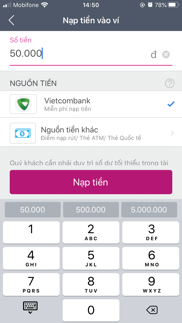 Hướng dẫn thanh toán trên App Store Việt Nam nap tien momo 1