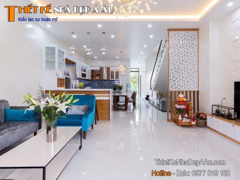 trang trí nội thất nhà 2 tầng 50m2