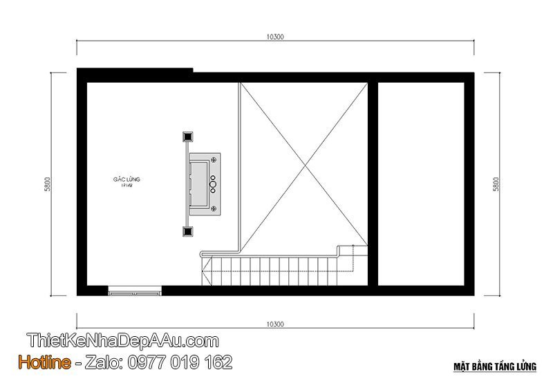 Gác lửng bố trí phòng thờ