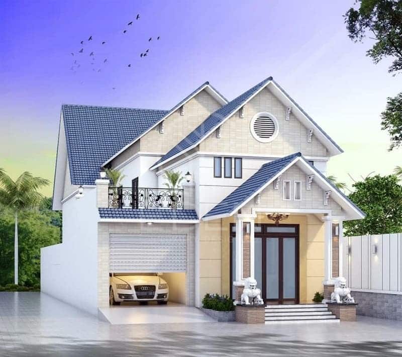 Biệt thự cấp 4 kiểu Pháp hình 1