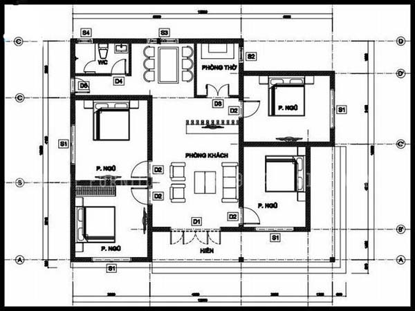 Bản vẽ mặt bằng với các thông sô kỹ thuật chi tiết trên từng không gian