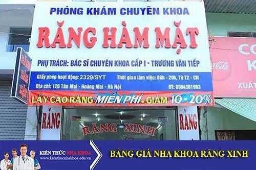 Nha Khoa Răng Xinh – Địa Chỉ Phòng Khám Nha Khoa Tại Quận Hoàng Mai TP. HN