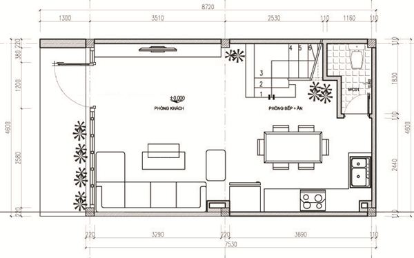 bản vẽ thiết kế tầng 1