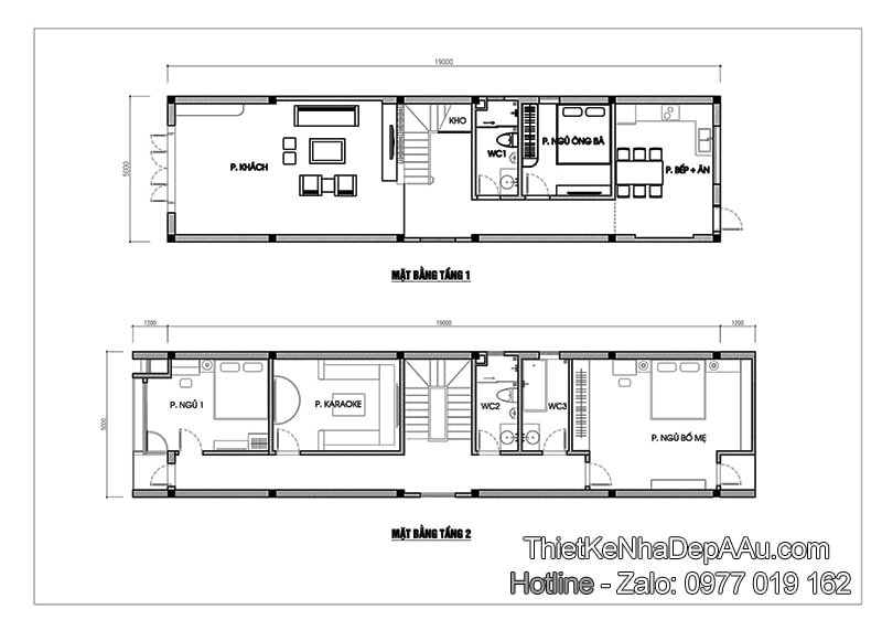 nhà phố 3 tầng hiện đại