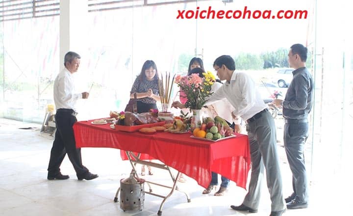 Hình ảnh minh họa việc chuẩn bị lễ, văn khấn nhập trạch sau khi trải qua lễ động thổ và đọc văn khấn động thổ