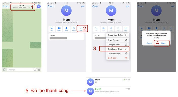 Cách bật tính năng trò chuyện bí mật trên Telegram.