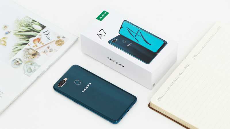 Dung lượng pin mạnh mẽ trên điện thoại OPPO A7 chính hãng