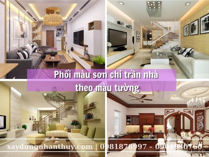 Phối màu chỉ phào theo màu tường