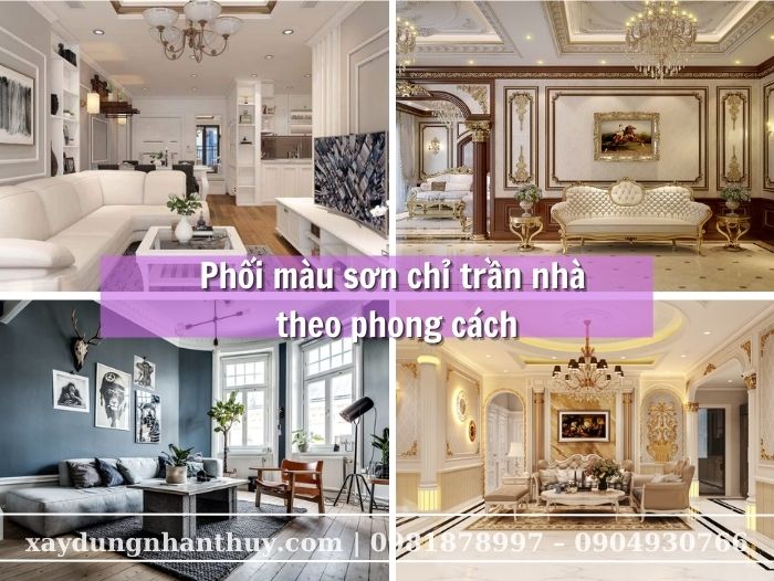 Phối màu phào chỉ theo phong cách