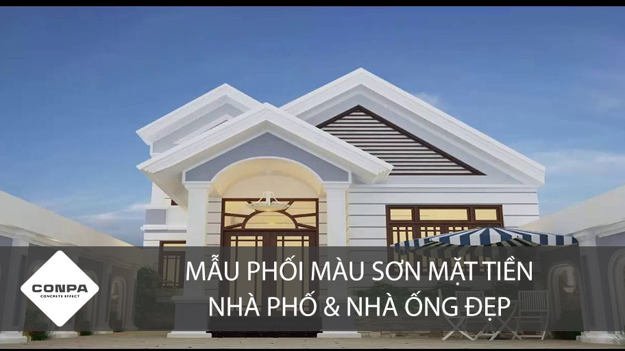 [30+] Mẫu phối màu sơn mặt tiền nhà phố & nhà ống đẹp | CONPA