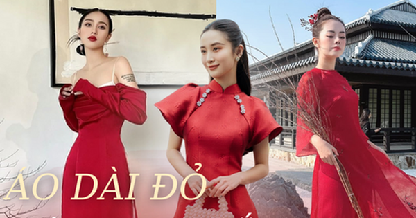 8 mẫu áo dài đỏ 