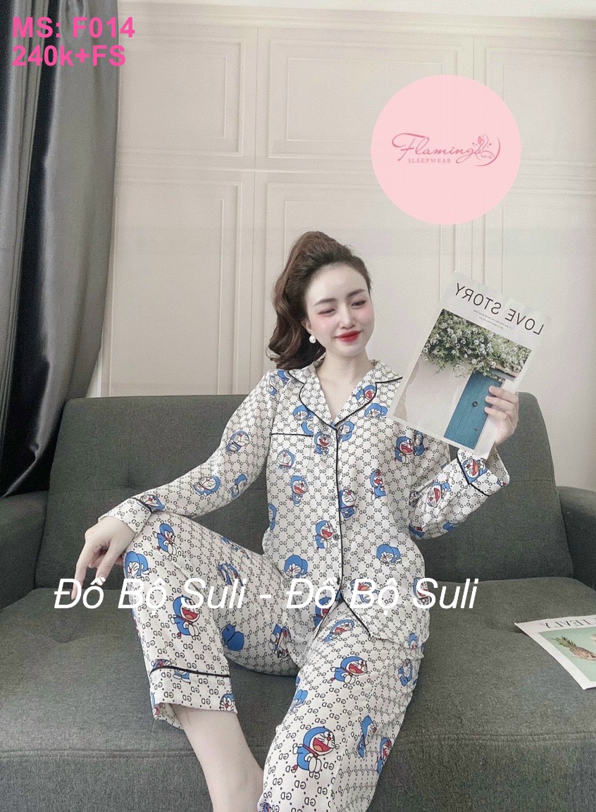 Mẫu pijama dễ thương - màu Doraemon Trắng