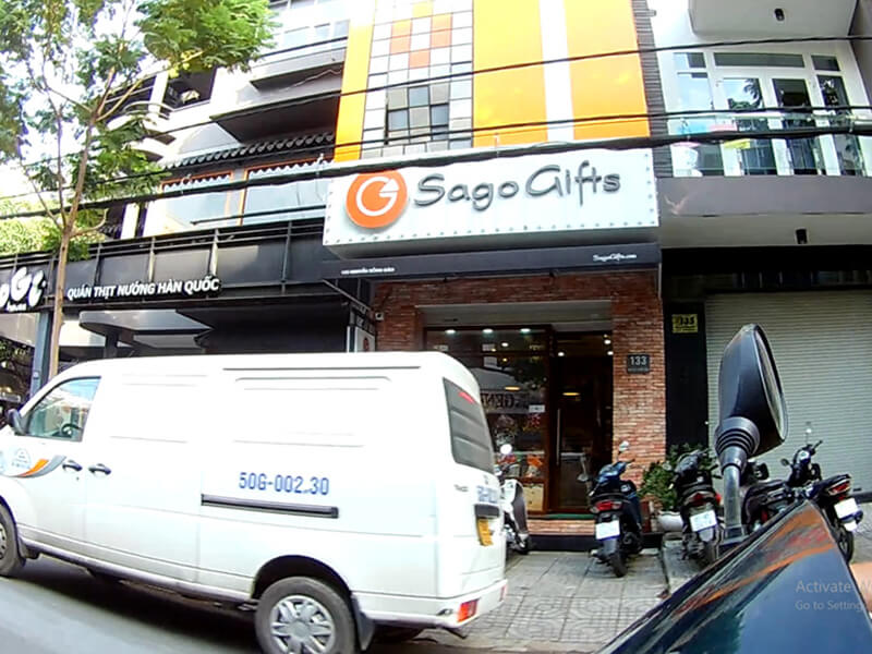 Cửa hàng quà Tết Sago Gifts trên đường Nguyễn Hồng Đào, quận Tân Bình, TP.HCM