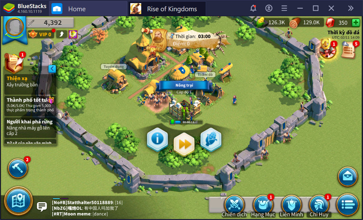 Mẹo phát triển nhanh trong Rise of Kingdoms