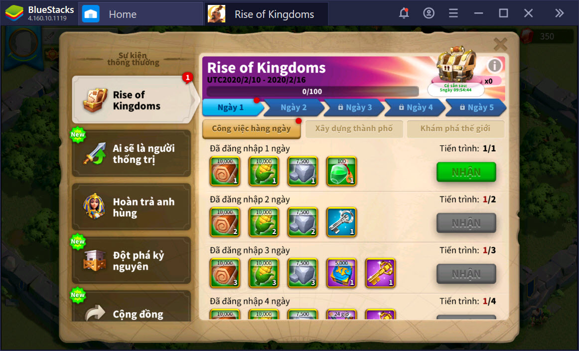 Mẹo phát triển nhanh trong Rise of Kingdoms