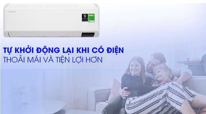 Máy lạnh Samsung Inverter 2 HP AR18TYHYCWKNSV-Tiện lợi với chế độ tự khởi động khi có điện