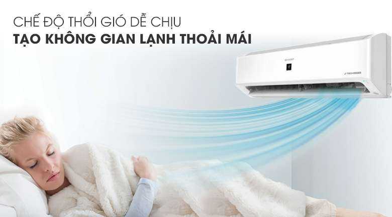 Máy lạnh Sharp Inverter 1.5 HP AH-XP13YHW - Bảo vệ sức khỏe người dùng với chế độ thổi gió dễ chịu