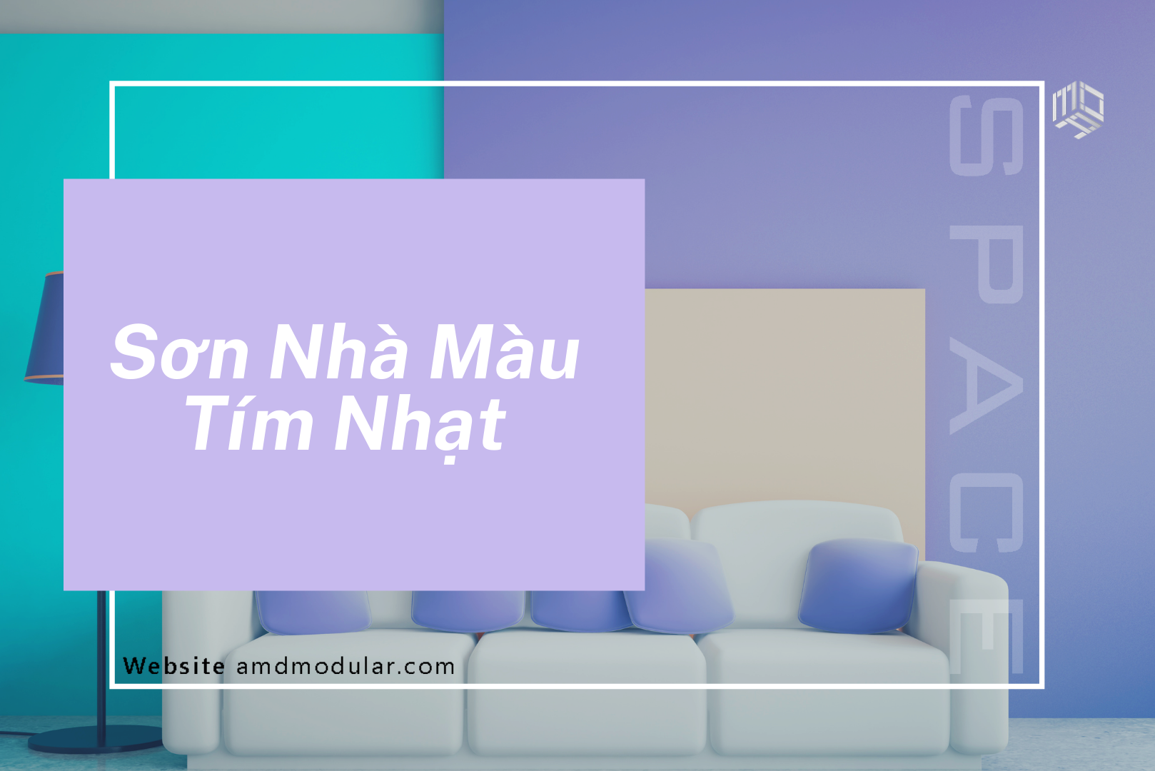 Sơn nhà màu tím nhạt cho cô nàng mộng mơ, nữ tính nhưng không “sến”