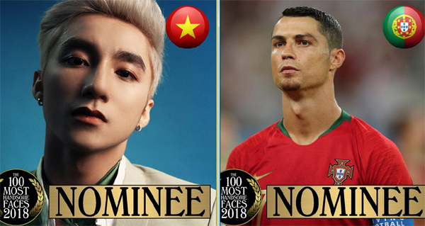 Sơn Tùng sánh vai Ronaldo vào đề cử '100 gương mặt đẹp trai nhất 2018'