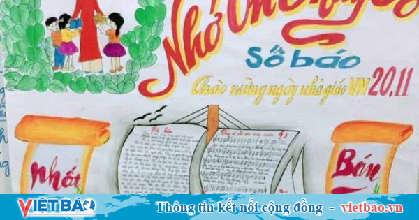 Cách làm báo tường 20/11 đẹp, đơn giản trên giấy A0 về chủ đề Ngày Nhà giáo Việt Nam