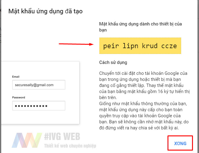 Bước 5 - Tạo mật khẩu ứng dụng Gmail