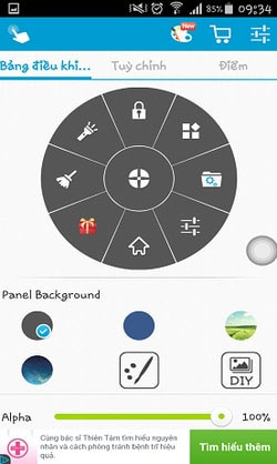 Sắp xếp ứng dụng trên Samsung bằng Floating Toucher (1)