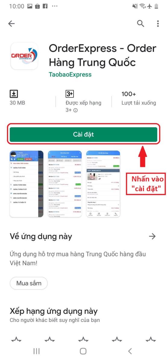 hướng dẫn tải app đặt hàng Trung Quốc Order Express trên Android