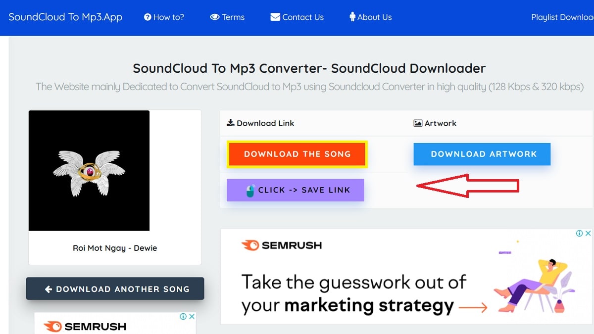 Tải nhạc soundcloud bằng Soundcloudtomp3.app bước 2