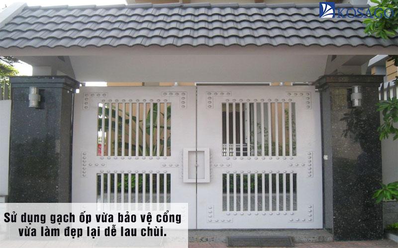 Tại sao nên sử dụng gạch ốp cổng nhà