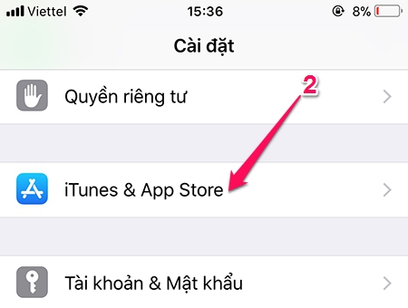 Tắt mật khẩu khi tải App Store trên iPhone